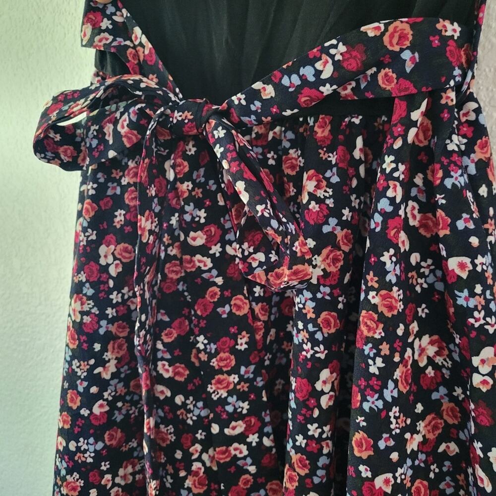 Shein Floral Belted Sleeveless Dress Size M VGUC - Picture 6 of 6